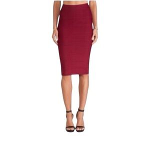 Elegant Burgundy Pencil Skirt